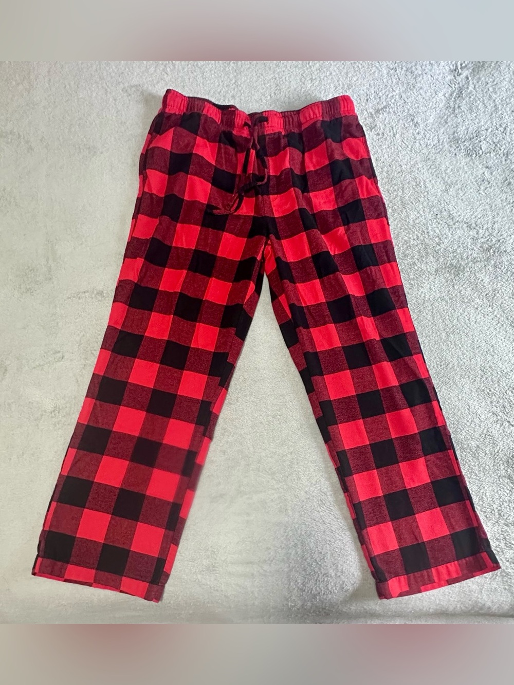 Red & Black Buffalo Plaid Men's Lounge Pants large